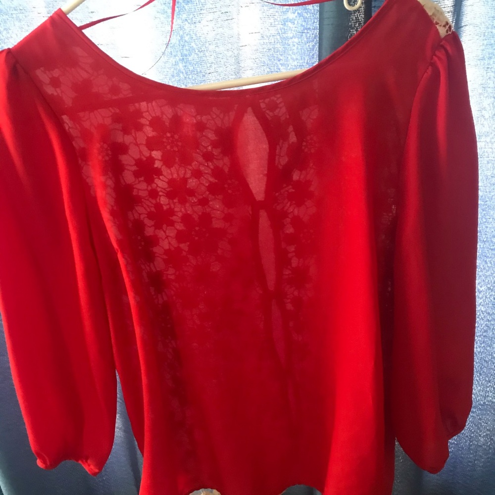 Red blouse